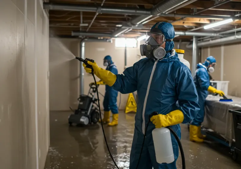 Basement Sanitization and Antimicrobial Treatment process in Morristown, IN